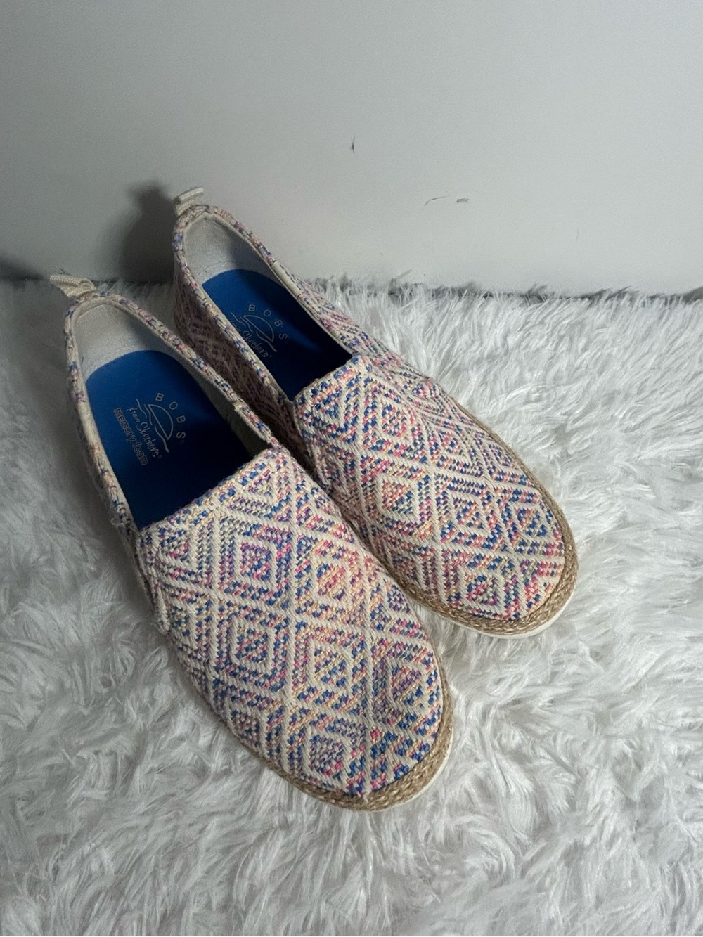 BOBS from Skechers Cream Multicolor Woven Espadrilles